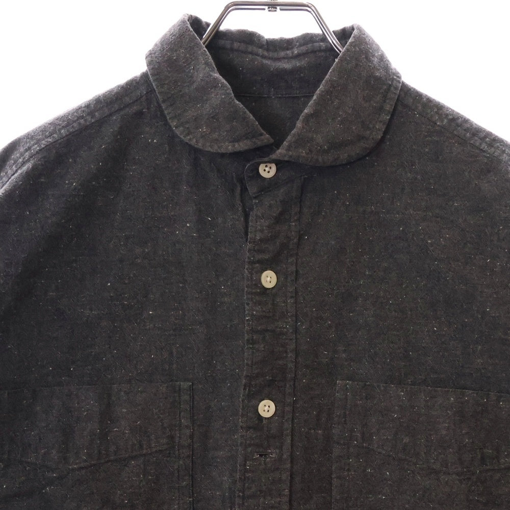 Porter Classic(ポータークラシック) WIDE POCKET CHAMBRAY CHAIN SHIRT ワイドポケット シャンブレー長袖シャツ ブラック