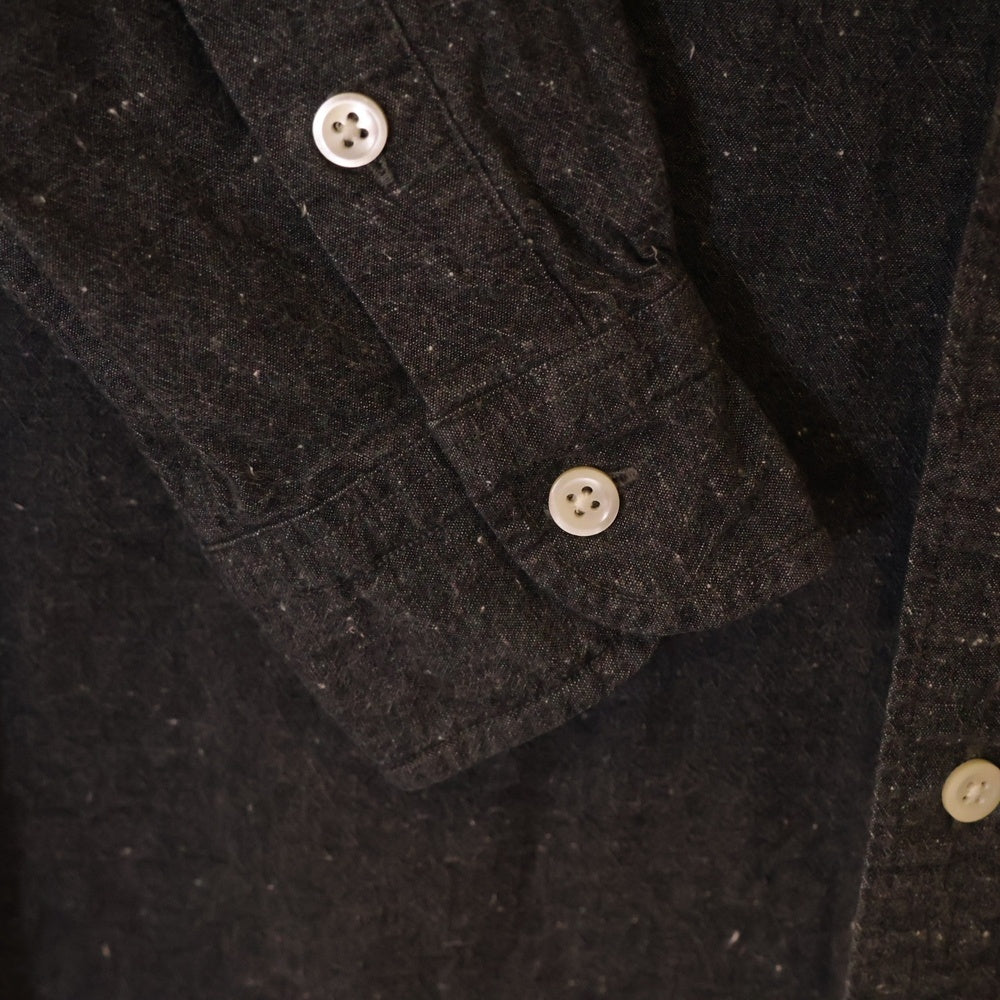 Porter Classic(ポータークラシック) WIDE POCKET CHAMBRAY CHAIN SHIRT ワイドポケット シャンブレー長袖シャツ ブラック