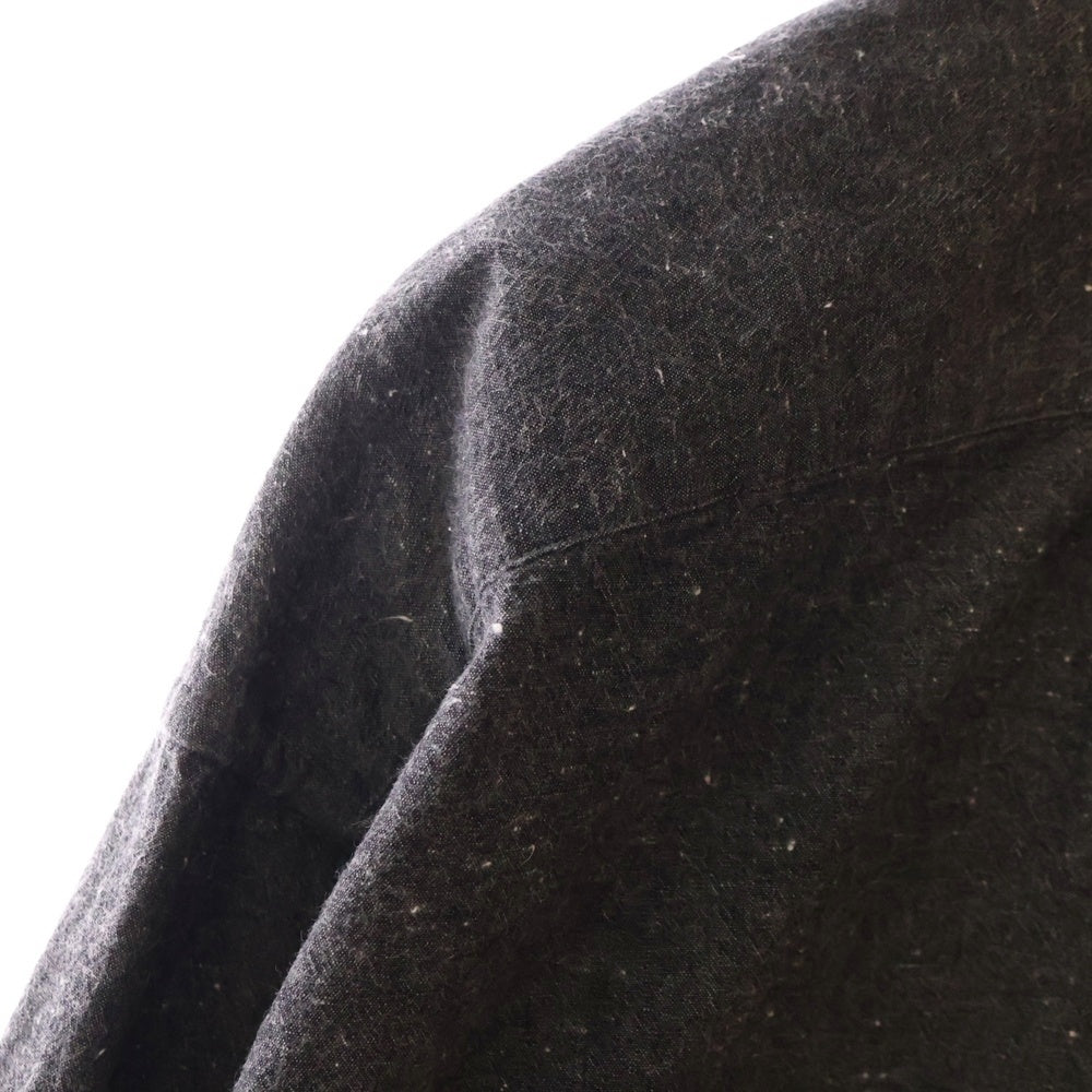 Porter Classic(ポータークラシック) WIDE POCKET CHAMBRAY CHAIN SHIRT ワイドポケット シャンブレー長袖シャツ ブラック