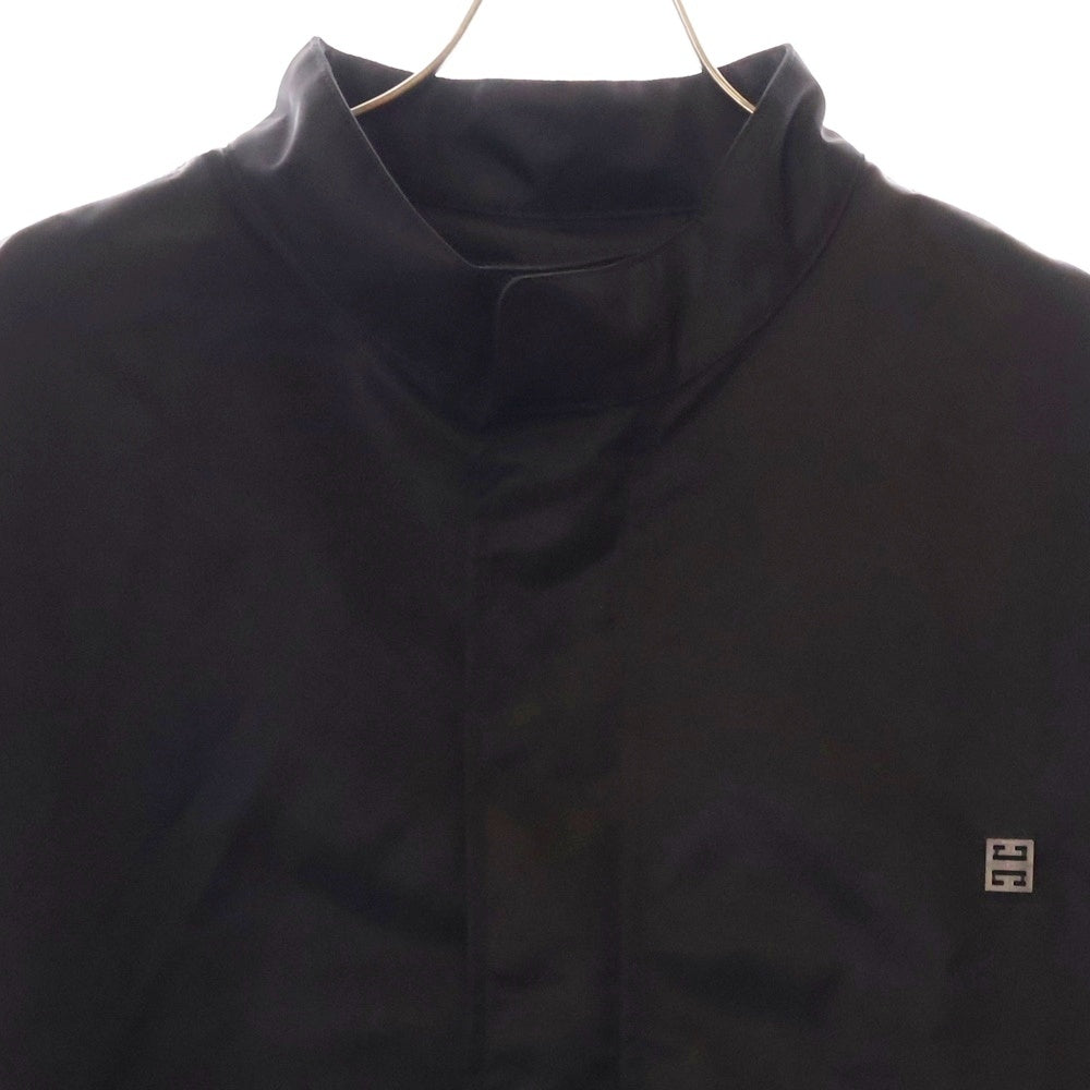 GIVENCHY(ジバンシィ) 24AW Logo-Applique Parka ナイロン フィッシュテールパーカー ジャケット ロングコート ブラック BM019H14JD
