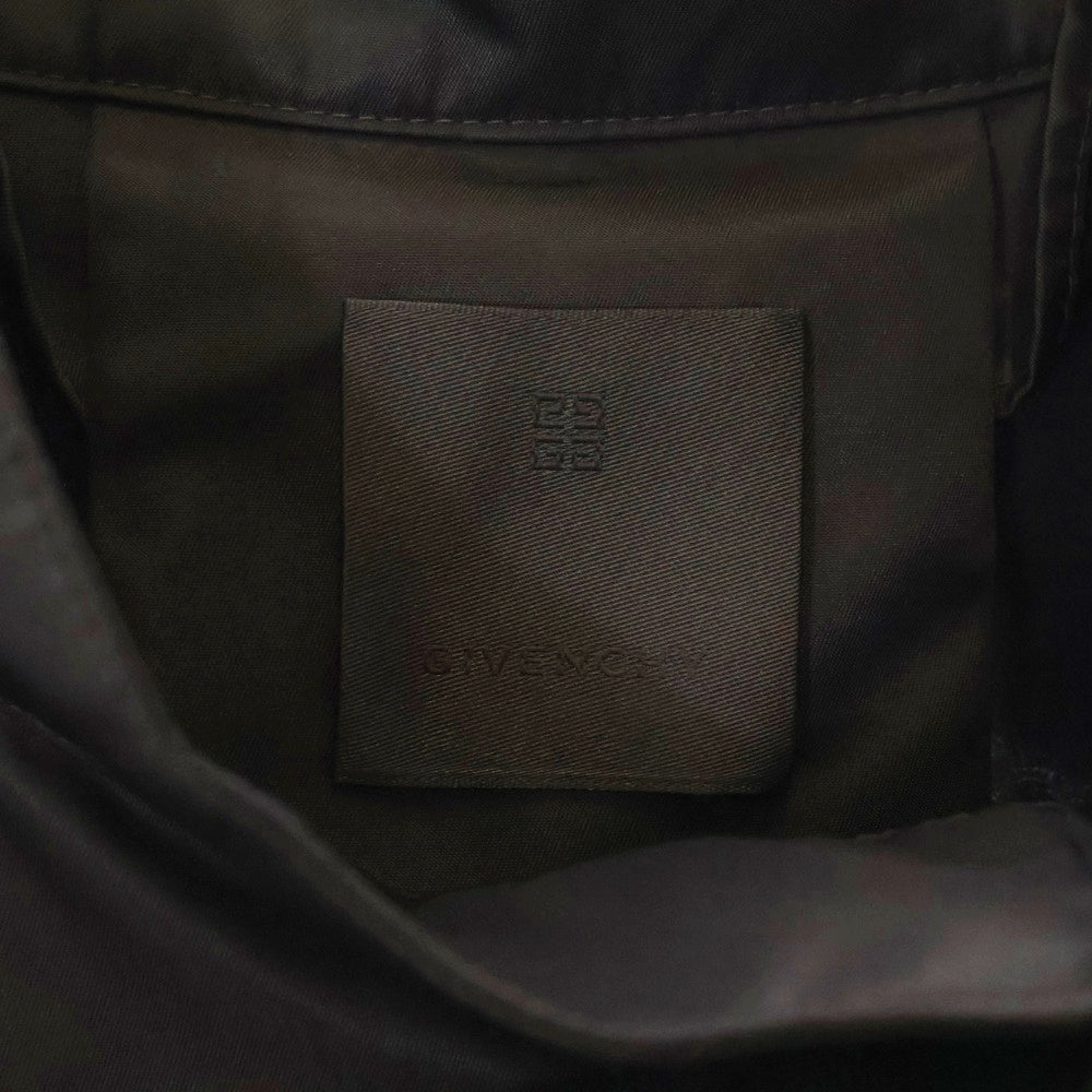 GIVENCHY(ジバンシィ) 24AW Logo-Applique Parka ナイロン フィッシュテールパーカー ジャケット ロングコート ブラック BM019H14JD