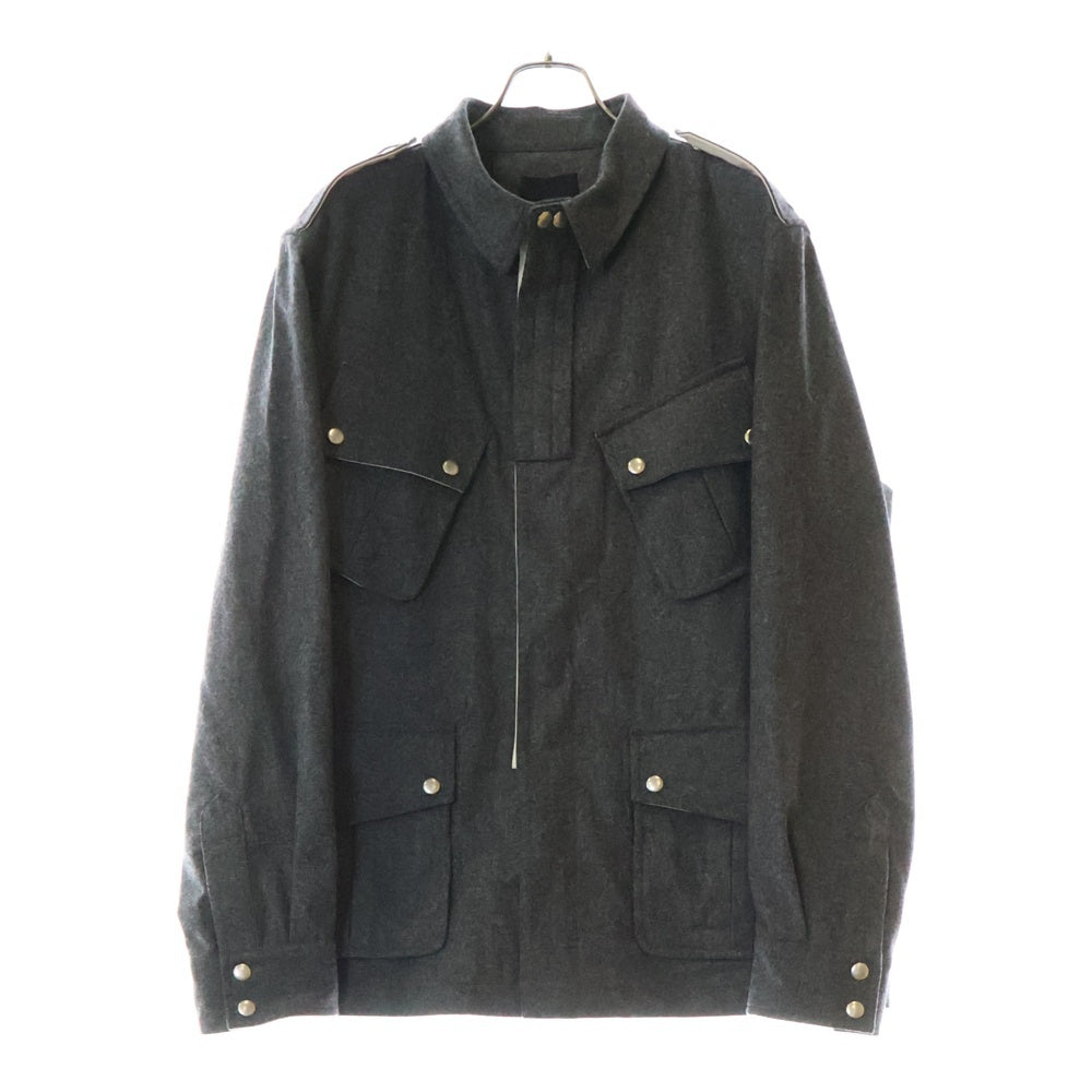 GIVENCHY(ジバンシィ) 24AW Multi-Pocket Jacket In Wool マルチポケット ウールジップアップジャケット グレー BM019T15GW/BM51J215GW