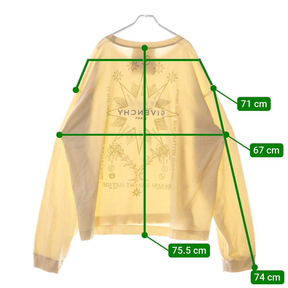 GIVENCHY(ジバンシィ) 24AW Logo Printed Long-Sleeved T-Shirt ロゴプリント ロングスリーブカットソー 長袖Tシャツ アイボリー BM71KP3YNY