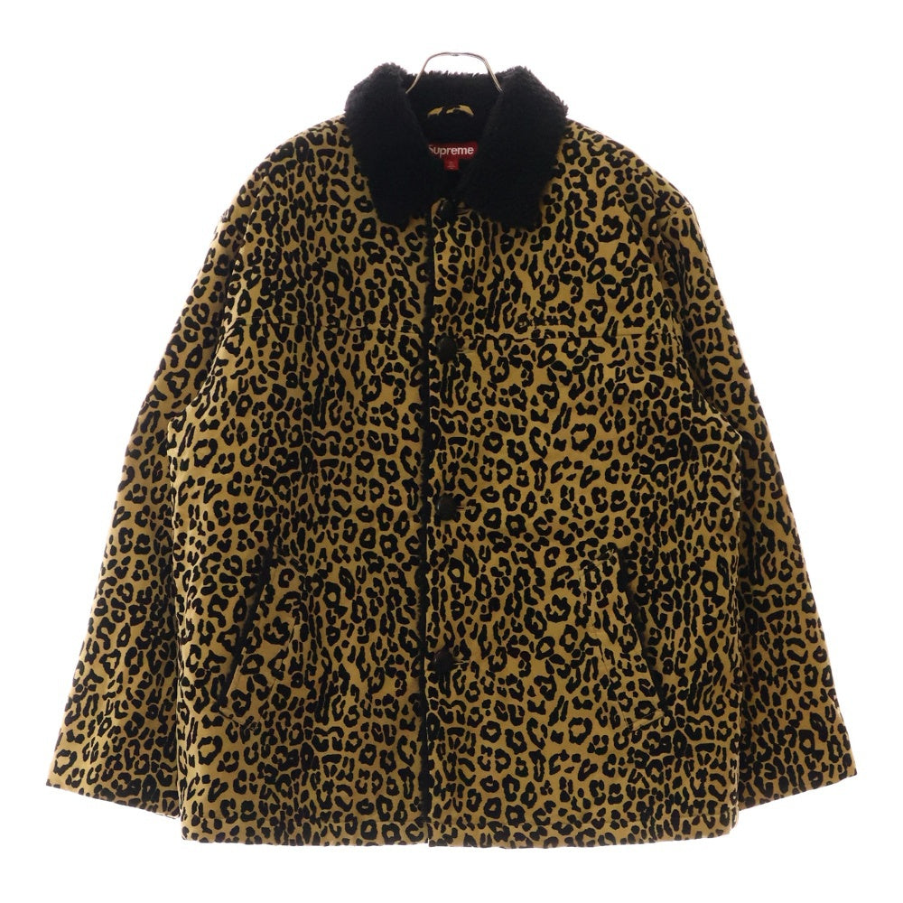 SUPREME(シュプリーム) 24AW Kindermann Uncut Corduroy Car Coat レオパード柄 キンダーマン アンカット コーデュロイ カー コート ジャケット イエロー/ブラック