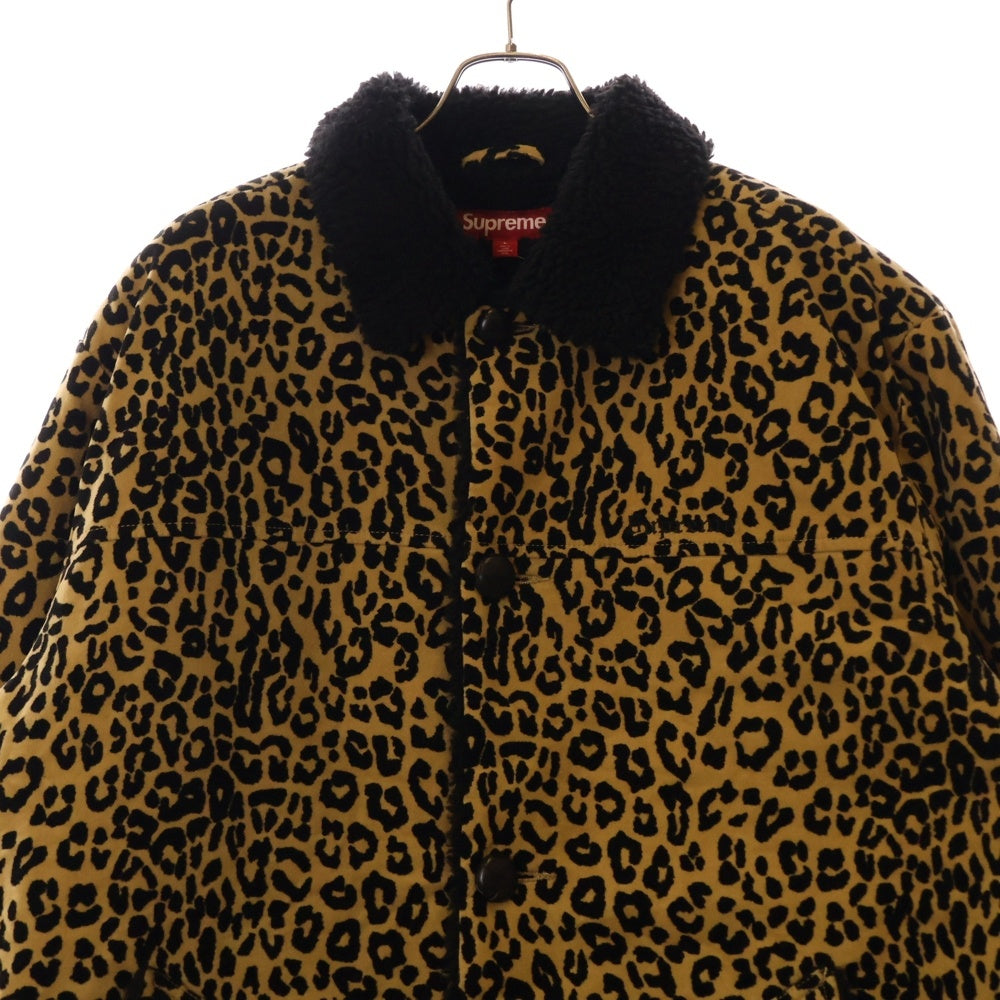 SUPREME(シュプリーム) 24AW Kindermann Uncut Corduroy Car Coat レオパード柄 キンダーマン アンカット コーデュロイ カー コート ジャケット イエロー/ブラック