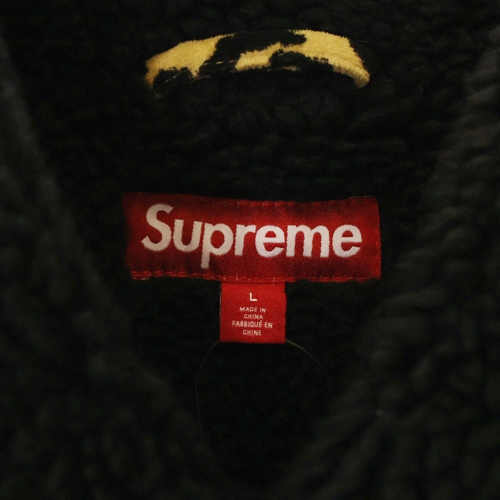 SUPREME(シュプリーム) 24AW Kindermann Uncut Corduroy Car Coat レオパード柄 キンダーマン アンカット コーデュロイ カー コート ジャケット イエロー/ブラック