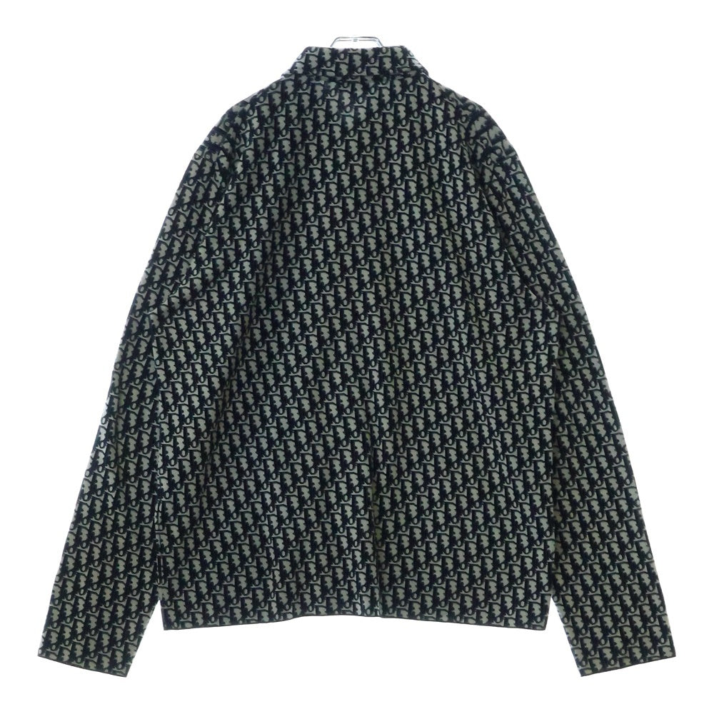 DIOR(ディオール) 20SS Oblique Overshirt オブリーク コットン長袖総柄オーバーシャツ グレー/ネイビー 023M550AT099
