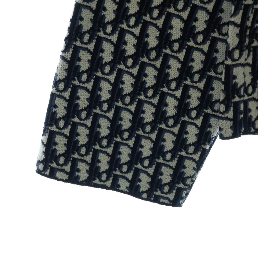 DIOR(ディオール) 20SS Oblique Overshirt オブリーク コットン長袖総柄オーバーシャツ グレー/ネイビー 023M550AT099