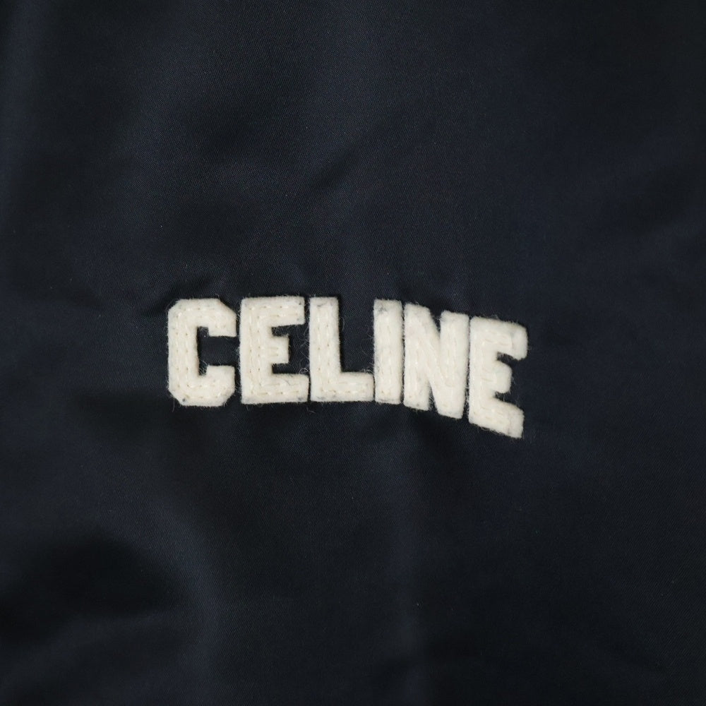 CELINE(セリーヌ) 24AW ルーズ ナイロンテディジャケット フロントロゴパッチ アウター ブラック 2W22C227R.38NO