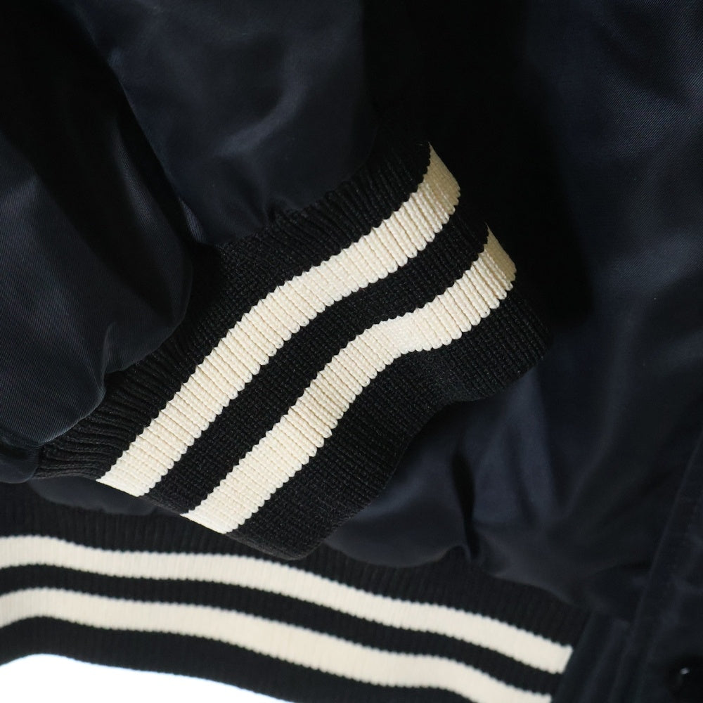 CELINE(セリーヌ) 24AW ルーズ ナイロンテディジャケット フロントロゴパッチ アウター ブラック 2W22C227R.38NO