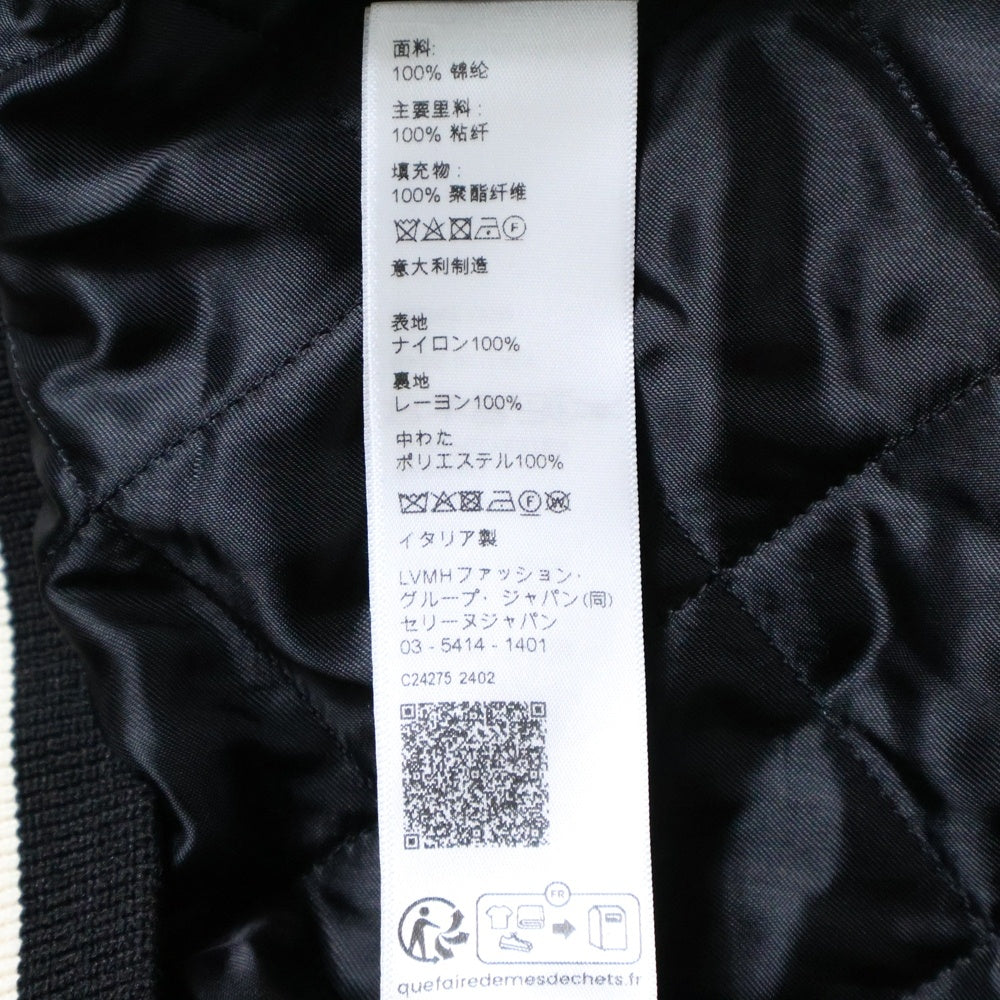 CELINE(セリーヌ) 24AW ルーズ ナイロンテディジャケット フロントロゴパッチ アウター ブラック 2W22C227R.38NO