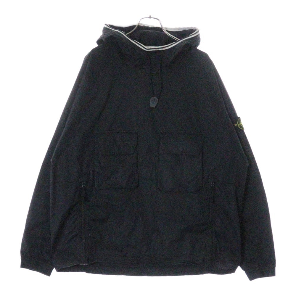 STONE ISLAND(ストーンアイランド) SUPIMA COTTON TWILL STRETCH-TC 761544019 スーピマコットン ツイル ストレッチ アノラック パーカー ブラック
