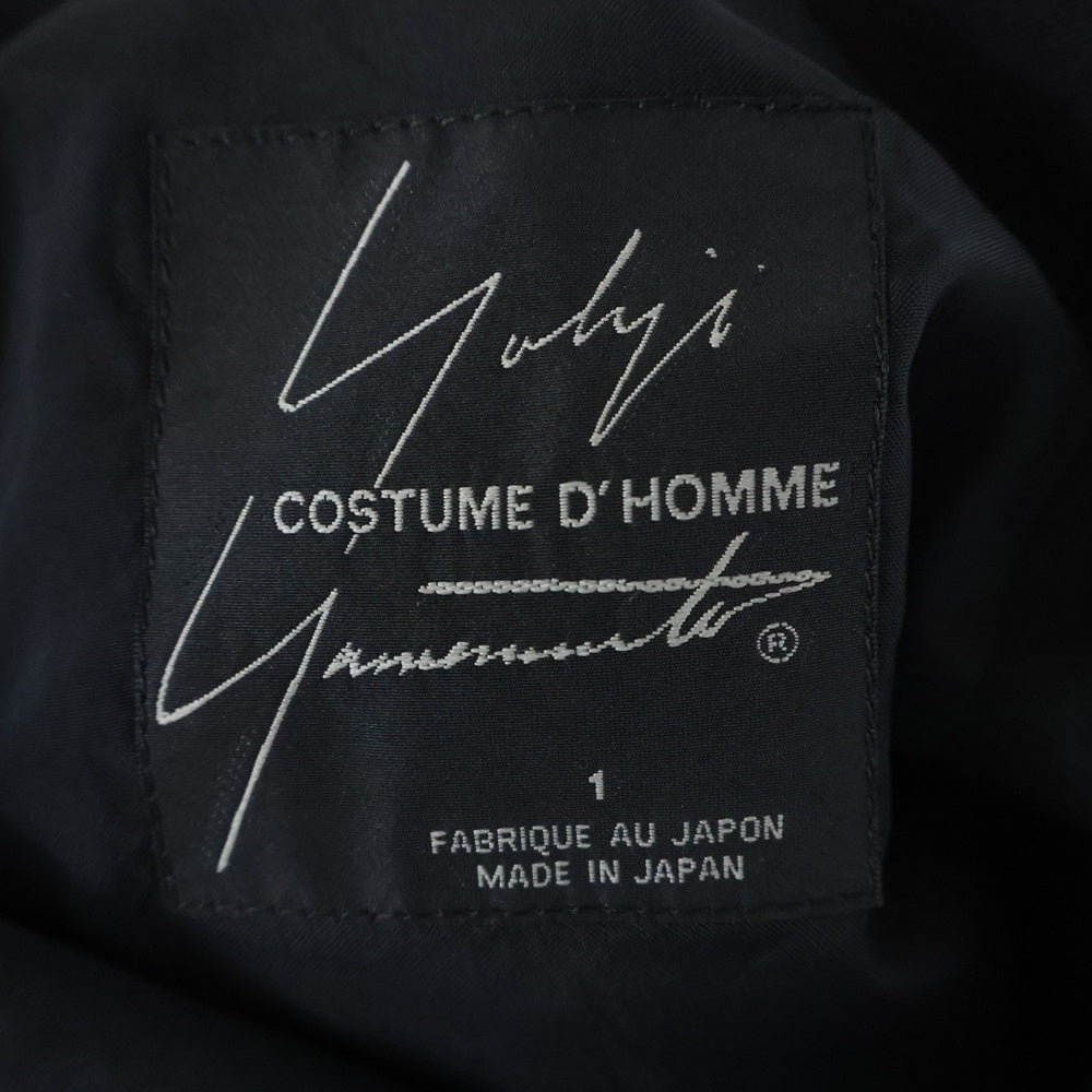Yohji Yamamoto COSTUME D'HOMME(ヨウジヤマモト コスチュームドオム) 2B SINGLE JACKET ウールテーラードジャケット ブラック HY-J86-150