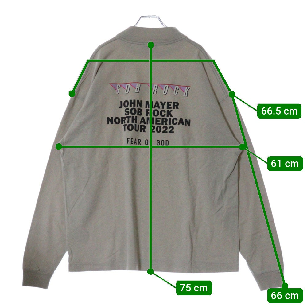 FEAR OF GOD(フィアオブゴッド) Sob Rock Souvenir LS T-Shirt モックネック長袖Tシャツ カットソー トレーナー