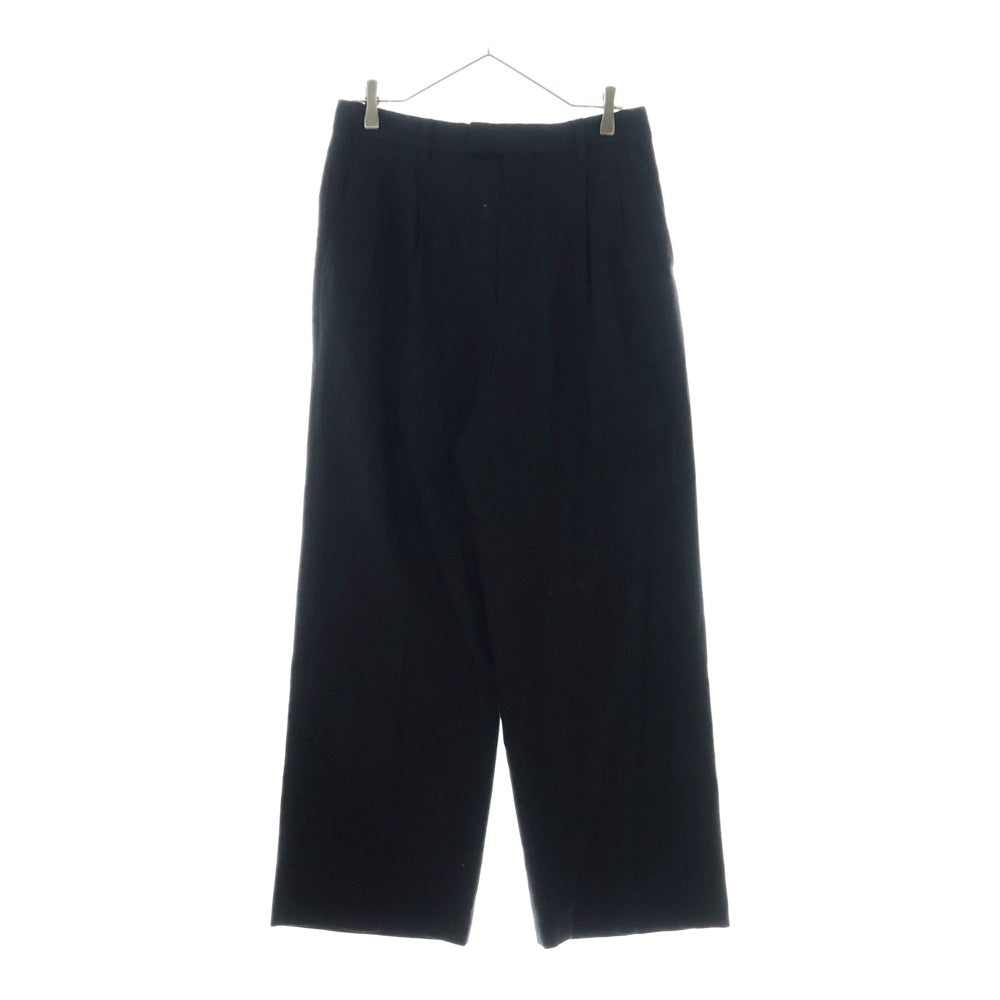 CLANE HOMME(クラネオム) ワイドスラックスパンツ ブラック 21110-1541