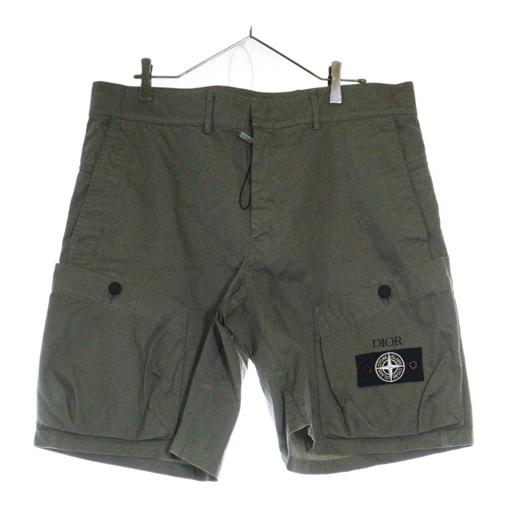 DIOR(ディオール) 24AW× STONEISLAND ストーンアイランド ロゴワッペンバミューダハーフパンツ ベージュ 493C172A6144