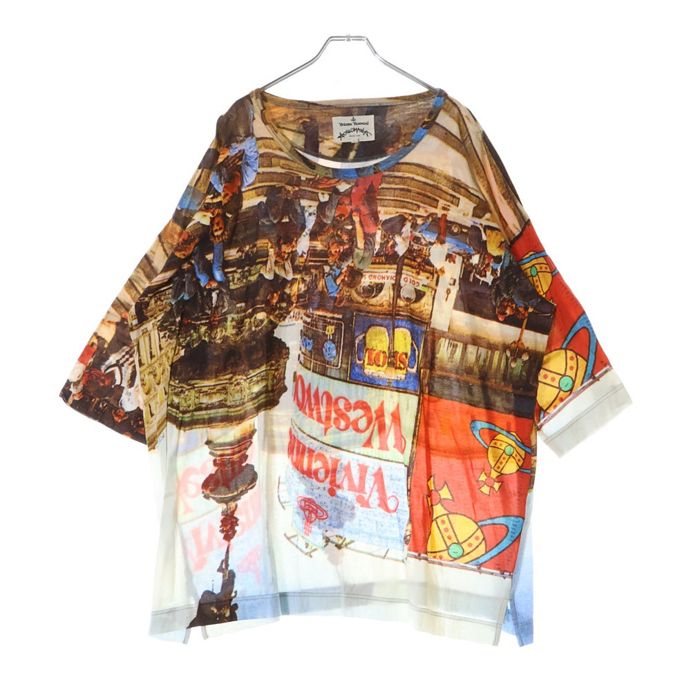Vivienne Westwood Anglomania(ヴィヴィアンウエストウッドアングロマニア) ピカデリーサーカス オーバーサイズ 総柄半袖 Tシャツカットソー マルチ