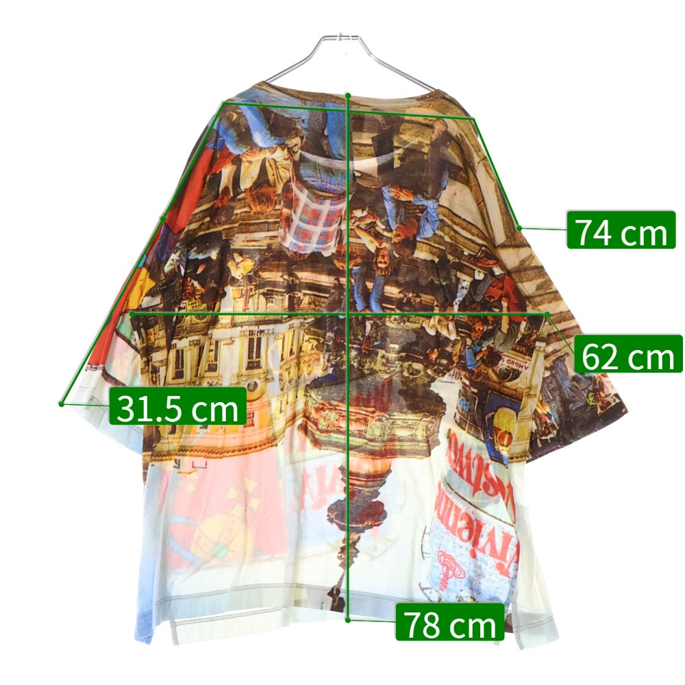 Vivienne Westwood Anglomania(ヴィヴィアンウエストウッドアングロマニア) ピカデリーサーカス オーバーサイズ 総柄半袖 Tシャツカットソー マルチ