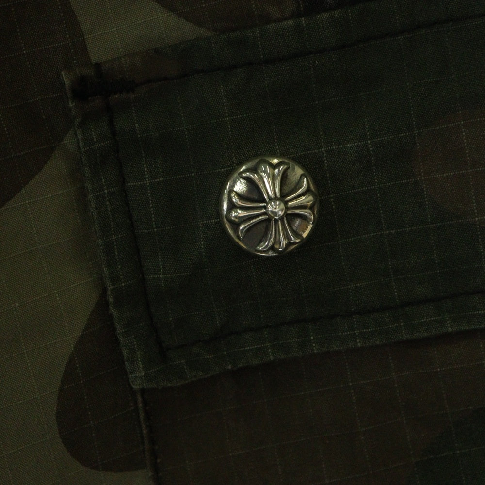 CHROME HEARTS(クロムハーツ) DEVIL DOG SHORTS BLACK クロスパッチ付き カモ柄 カーゴショーツ ハーフパンツ カーキ