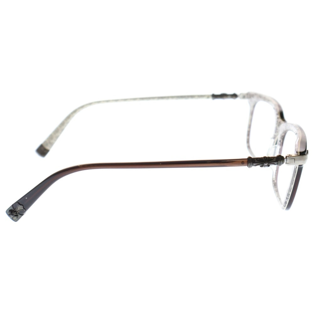 CHROME HEARTS(クロムハーツ) FUN HATCH-A スクエアフレーム アイウェア 眼鏡 ブラック ※度入り
