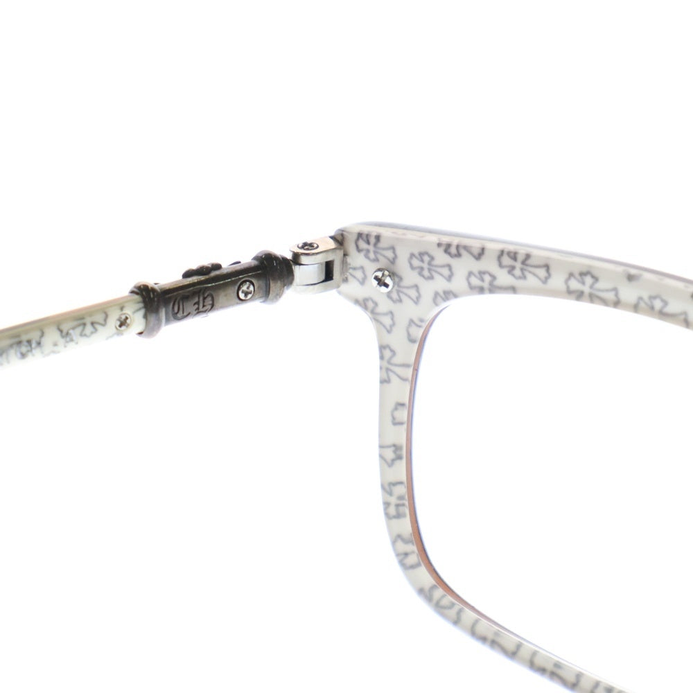 CHROME HEARTS(クロムハーツ) FUN HATCH-A スクエアフレーム アイウェア 眼鏡 ブラック ※度入り