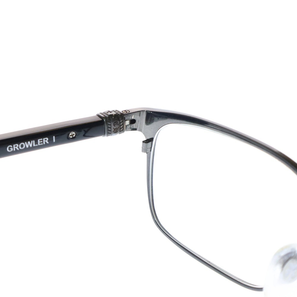 CHROME HEARTS(クロムハーツ) GROWLER 1 スクエアフレームアイウェア 眼鏡 ブラック ※度入り