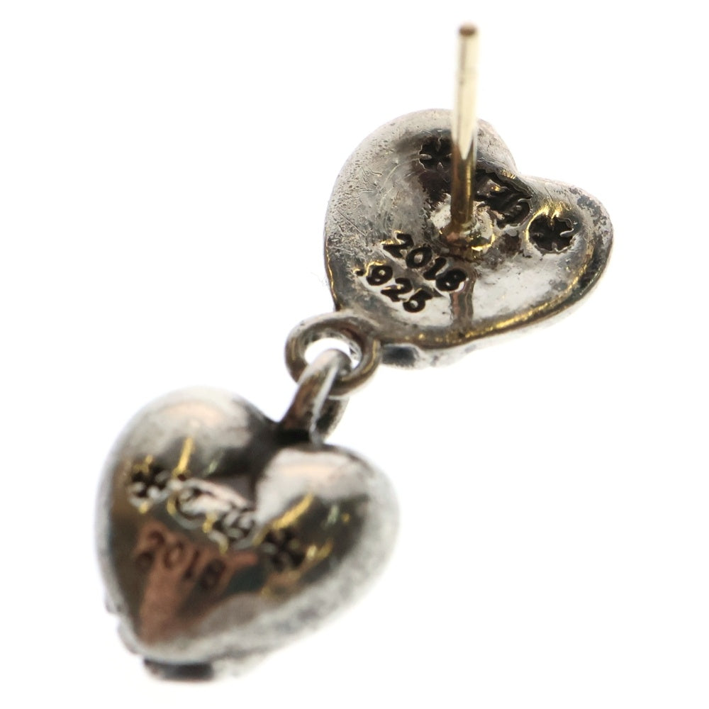 CHROME HEARTS(クロムハーツ) HEART DRP 2連ハートドロップ ピアス シルバー