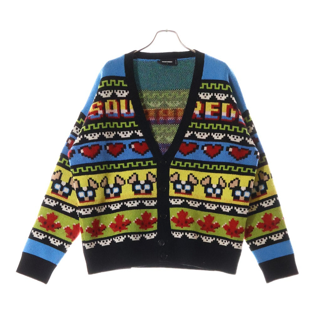 DSQUARED2(ディースクエアード) グラフィックモチーフ カーディガン マルチ