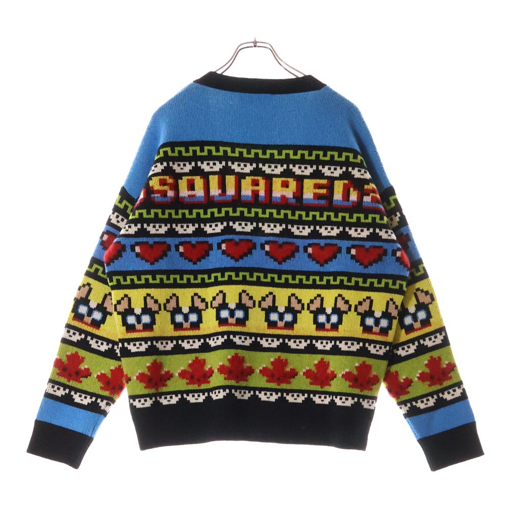DSQUARED2(ディースクエアード) グラフィックモチーフ カーディガン マルチ