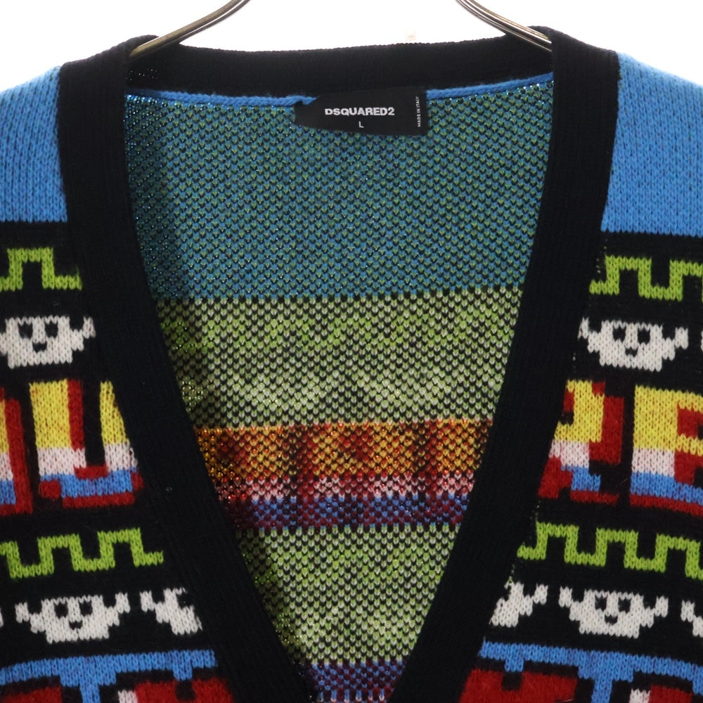 DSQUARED2(ディースクエアード) グラフィックモチーフ カーディガン マルチ