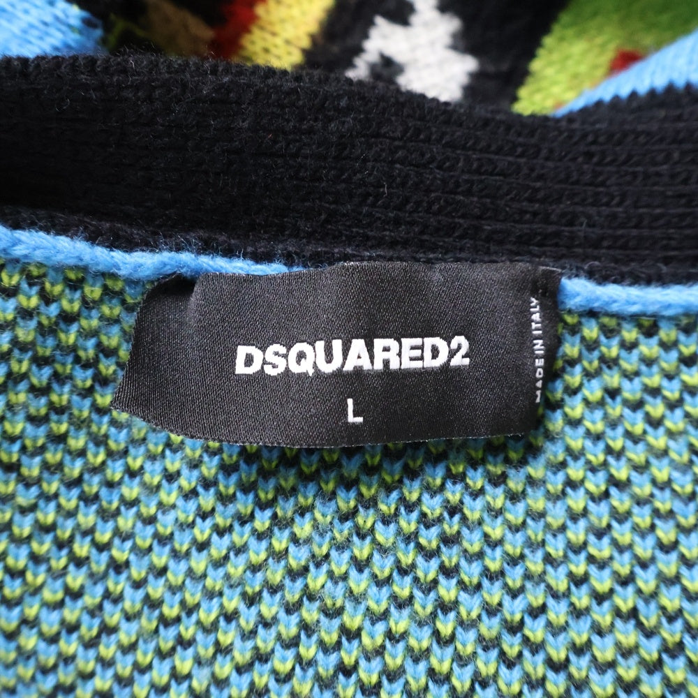 DSQUARED2(ディースクエアード) グラフィックモチーフ カーディガン マルチ