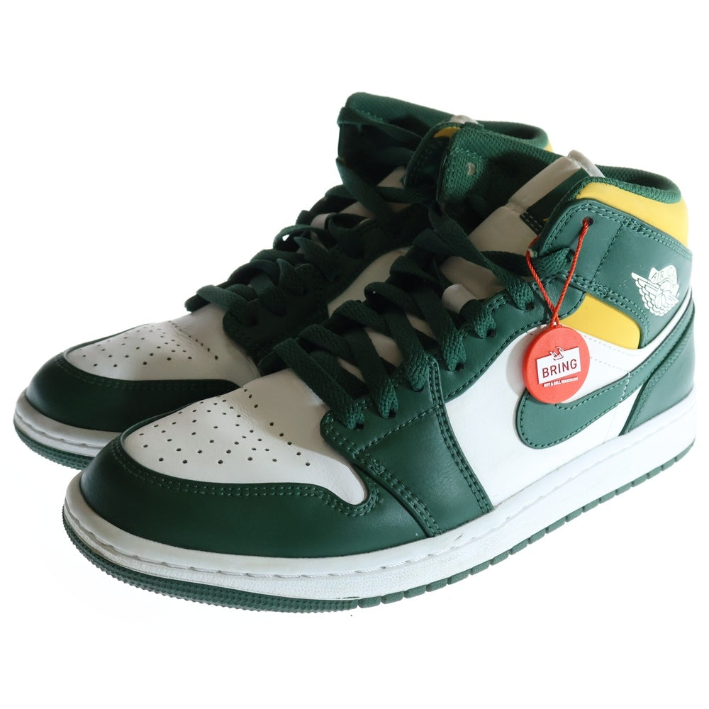 NIKE(ナイキ) AIR JORDAN 1 MID SEATTLE SUPERSONICS 554724-371 エアジョーダン 1 ミッド ミッドカットスニーカー グリーン/ホワイト US8.5/26.5cm
