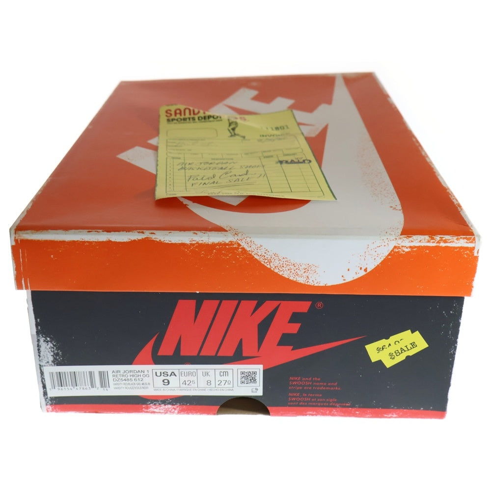 NIKE(ナイキ) AIR JORDAN 1 LOST&FOUND DZ5485-612 エアジョーダン1 ロスト&ファウンド シカゴ ハイカットスニーカー ホワイト/レッド US9/27cm