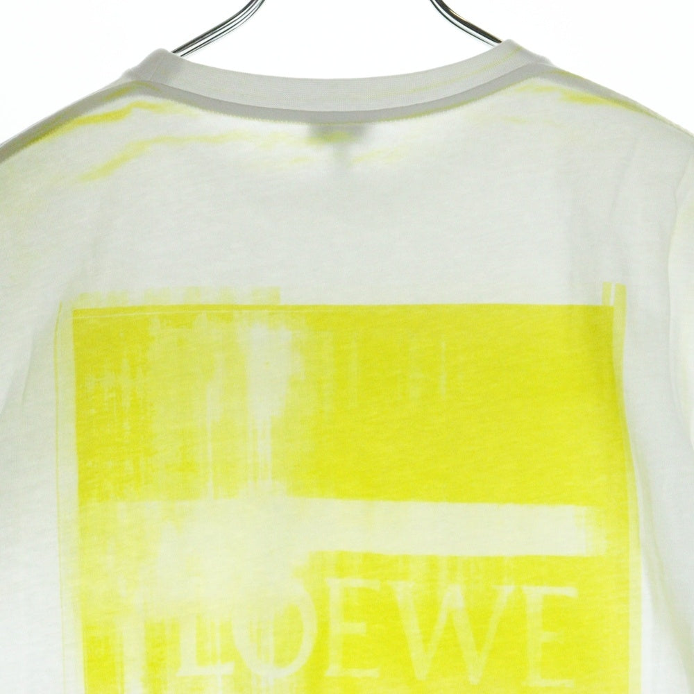 LOEWE(ロエベ) アナグラム 両面プリント クルーネック 半袖Tシャツ H526Y22X27 ホワイト/イエロー