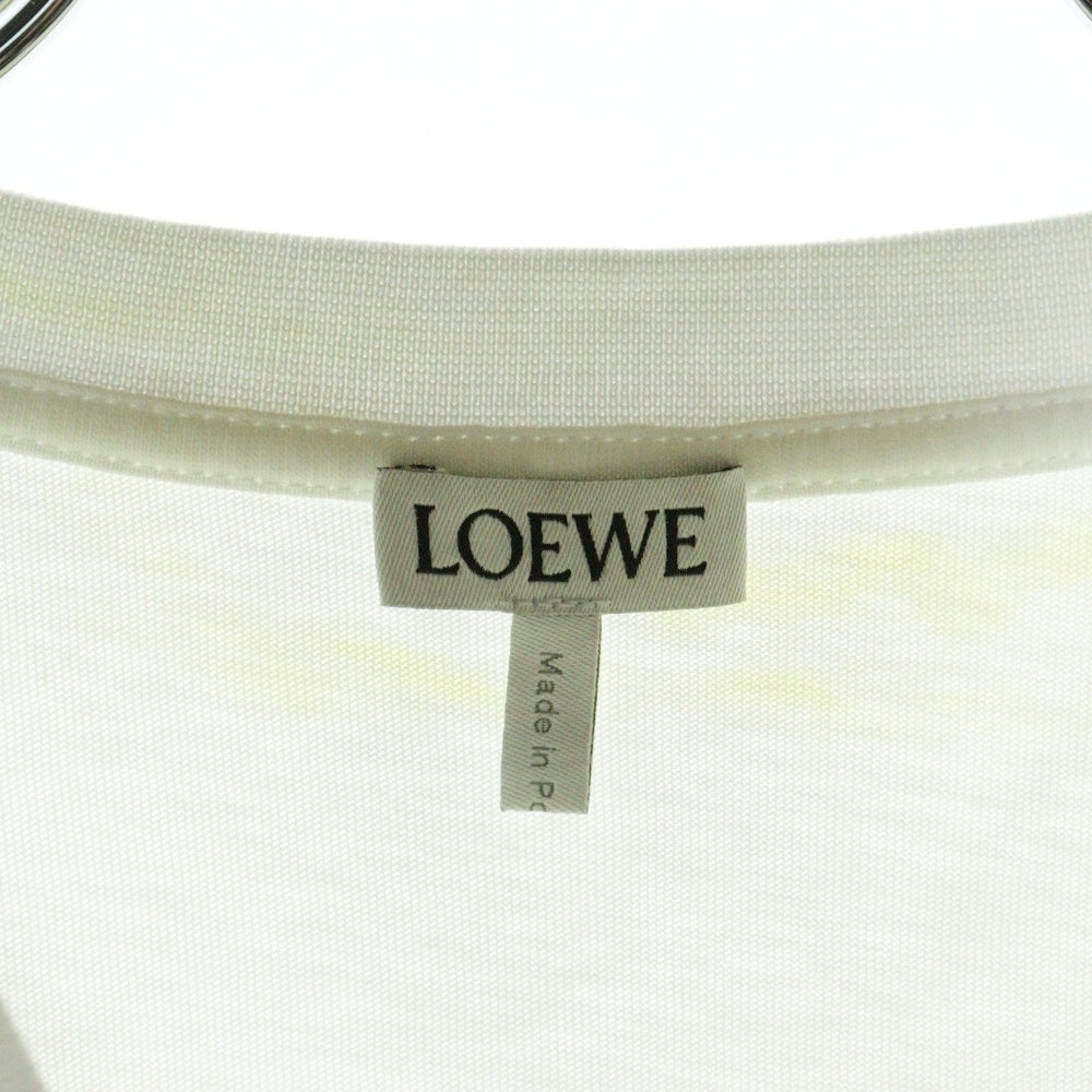 LOEWE(ロエベ) アナグラム 両面プリント クルーネック 半袖Tシャツ H526Y22X27 ホワイト/イエロー