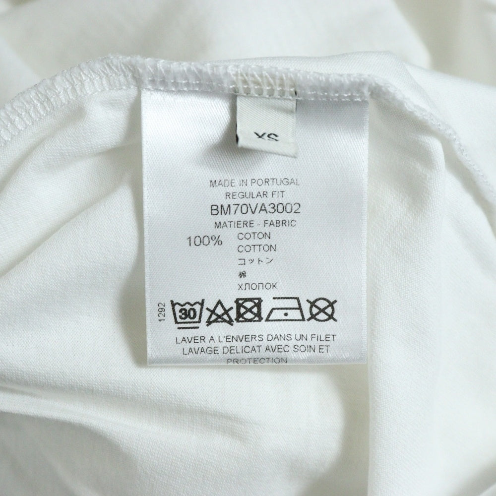 GIVENCHY(ジバンシィ) Ribbon Trimmed Logo Tee BM70VA3002 胸ポケット クルーネック 半袖Tシャツ ホワイト