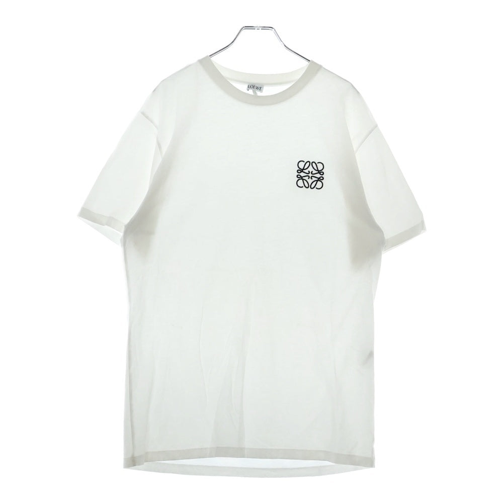 LOEWE(ロエベ) アナグラム刺繍 クルーネック半袖Tシャツ H6299000CR ホワイト