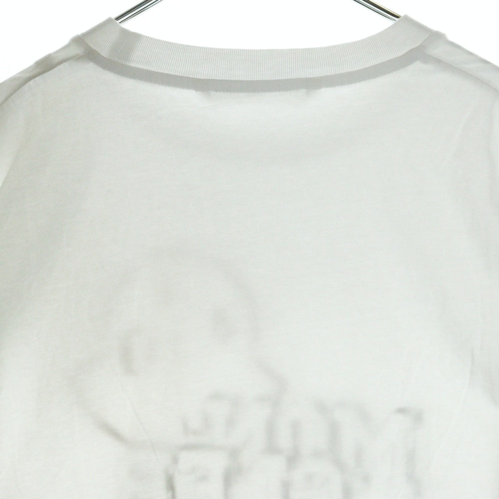 MONCLER(モンクレール) 24AW フロントロゴプリント ロングスリーブカットソー 長袖Tシャツ ホワイト J20918D00019