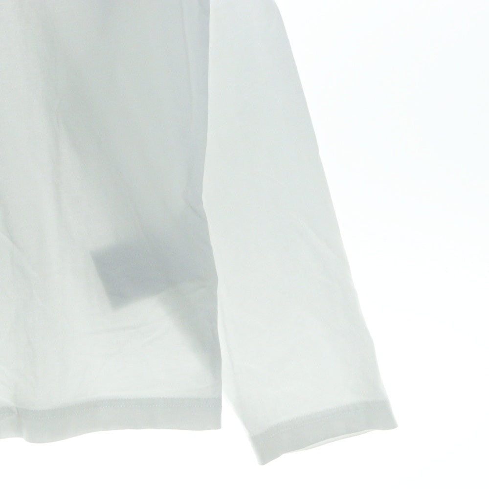 MONCLER(モンクレール) 24AW フロントロゴプリント ロングスリーブカットソー 長袖Tシャツ ホワイト J20918D00019