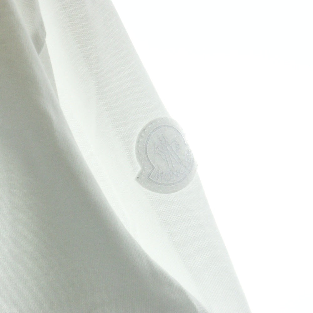 MONCLER(モンクレール) 24AW フロントロゴプリント ロングスリーブカットソー 長袖Tシャツ ホワイト J20918D00019