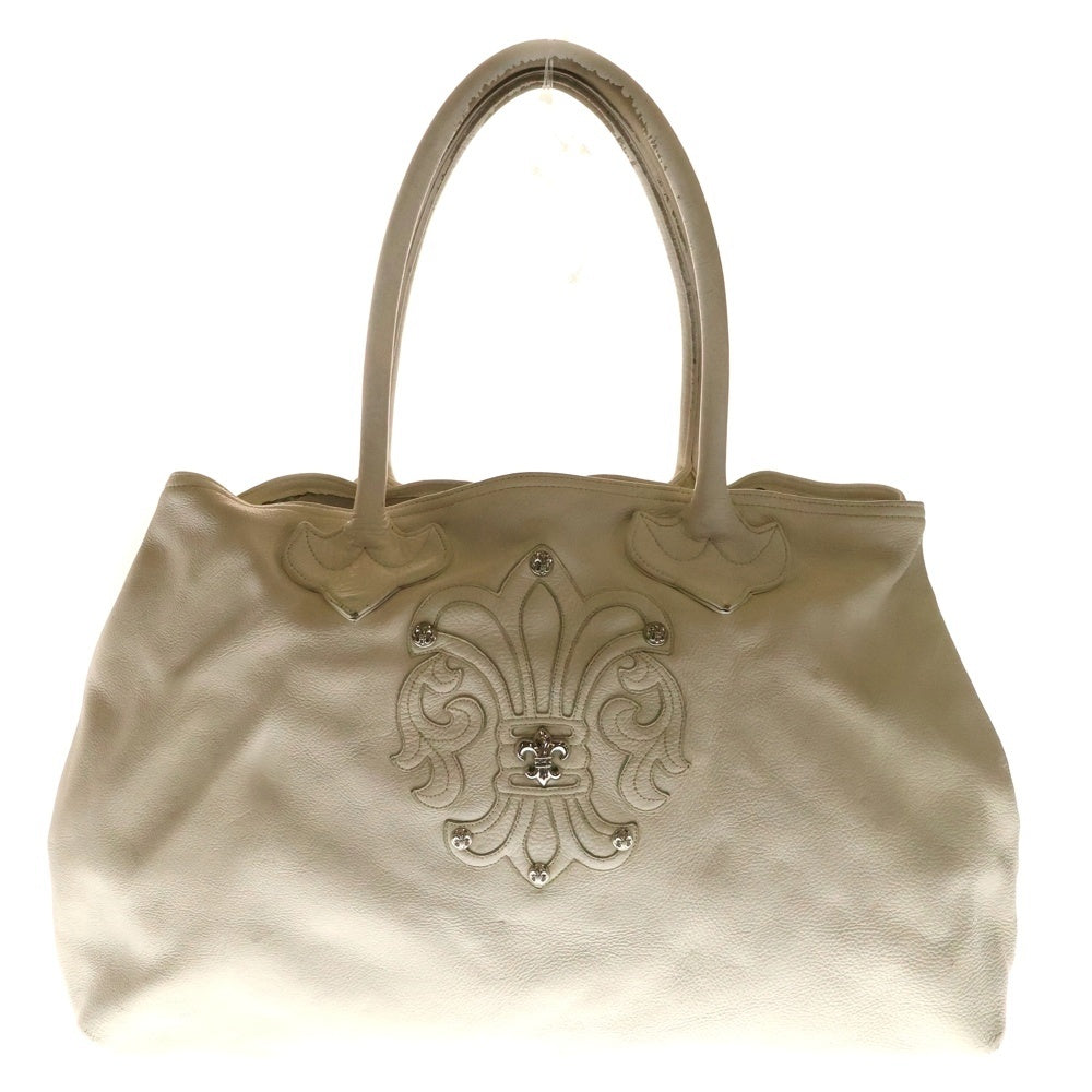 CHROME HEARTS(クロムハーツ) TOTE W SNP BS FLUER BS フレアトート BSフレアレザーパッチトートバッグ ホワイト