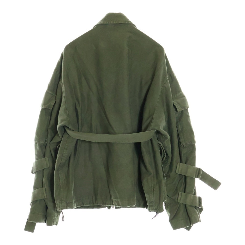 DRIES VAN NOTEN(ドリスヴァンノッテン) Overdyed cargo jacket オーバーダイ マルチポケット カーゴジャケット カーキ