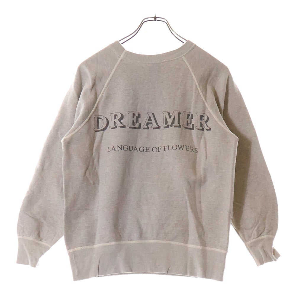 SAINT MICHAEL(セントマイケル) 24AW CREW SWT FLOWER GRAY フラワープリント クルーネック長袖スウェット トレーナー グレーSM-YS1-0000-032