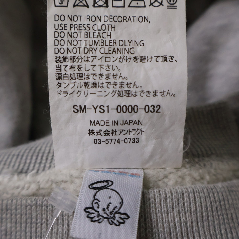 SAINT MICHAEL(セントマイケル) 24AW CREW SWT FLOWER GRAY フラワープリント クルーネック長袖スウェット トレーナー グレーSM-YS1-0000-032