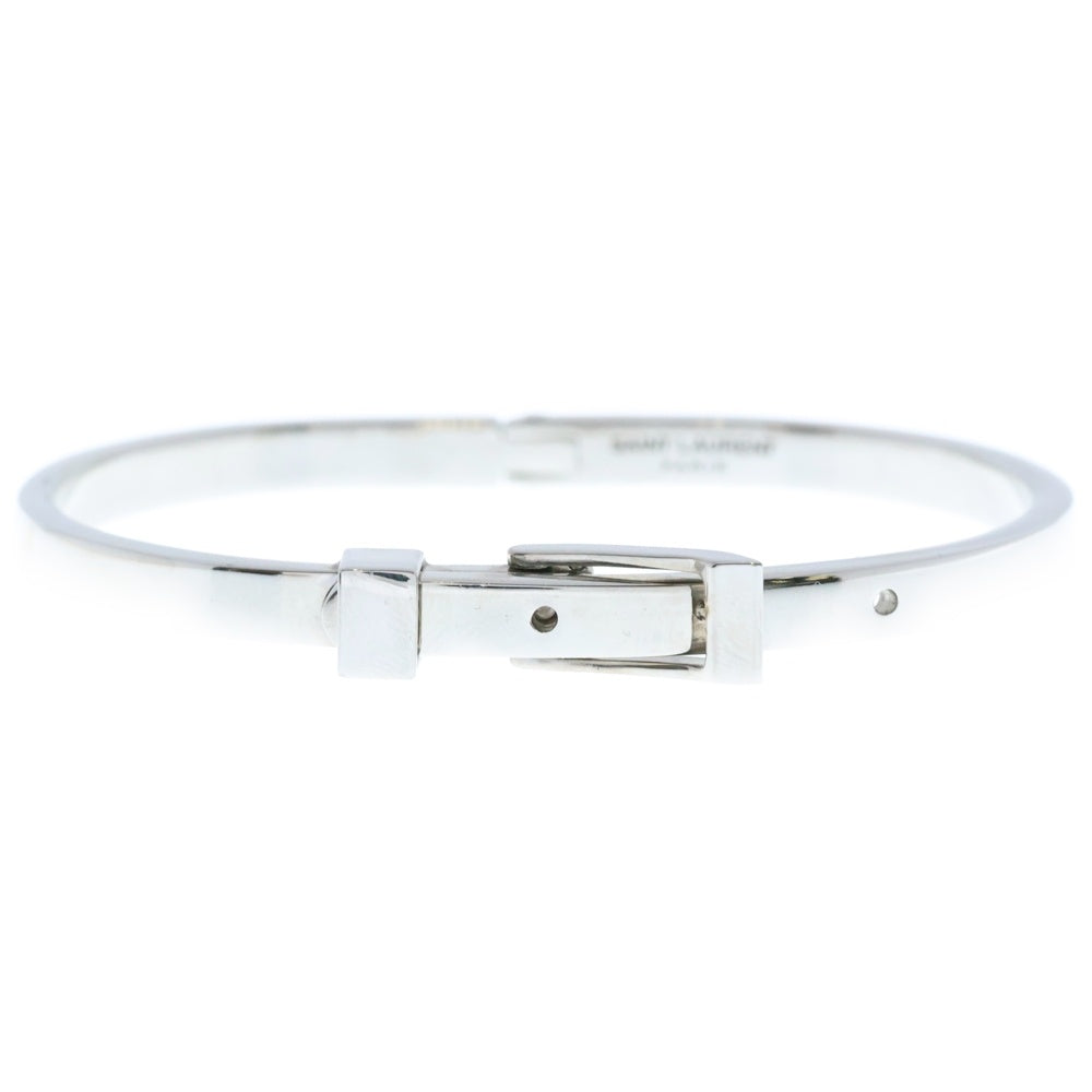 SAINT LAURENT PARIS(サンローランパリ) Metal Buckle Bracelet メタルバックル バングル ブレスレット シルバー 798999 Y1500