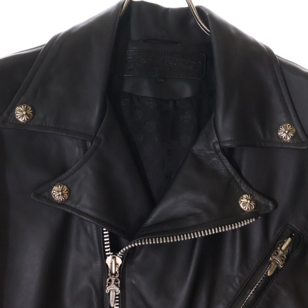 CHROME HEARTS(クロムハーツ) JJ DEAN ダガージップライダースレザージャケット ブラック