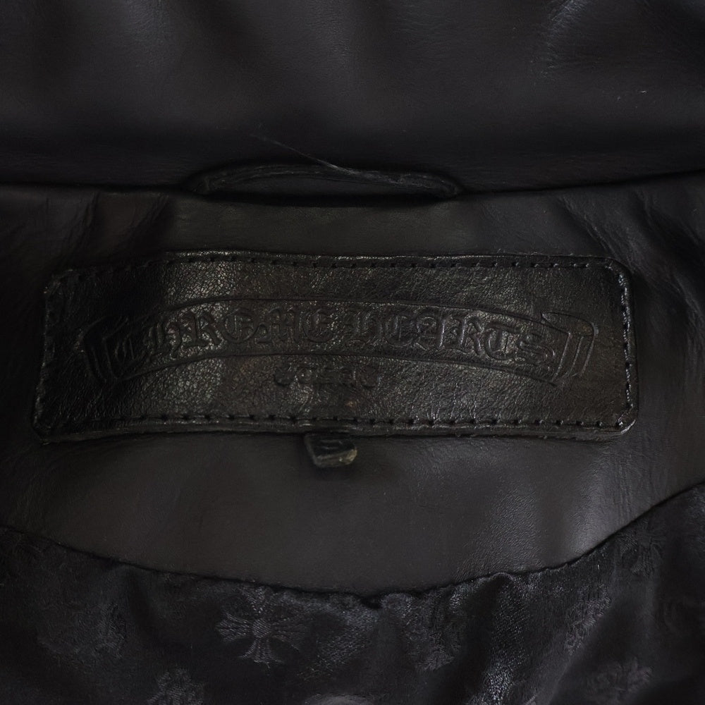 CHROME HEARTS(クロムハーツ) JJ DEAN ダガージップライダースレザージャケット ブラック