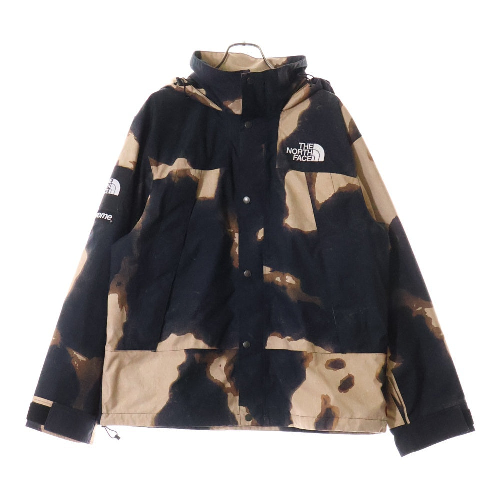 SUPREME(シュプリーム) 21AW ×THE NORTH FACE Bleached Denim Print Mountain Jacket ブリーチデニムプリントマウンテンジャケット ブラック/ブラウン NF0A7WO9