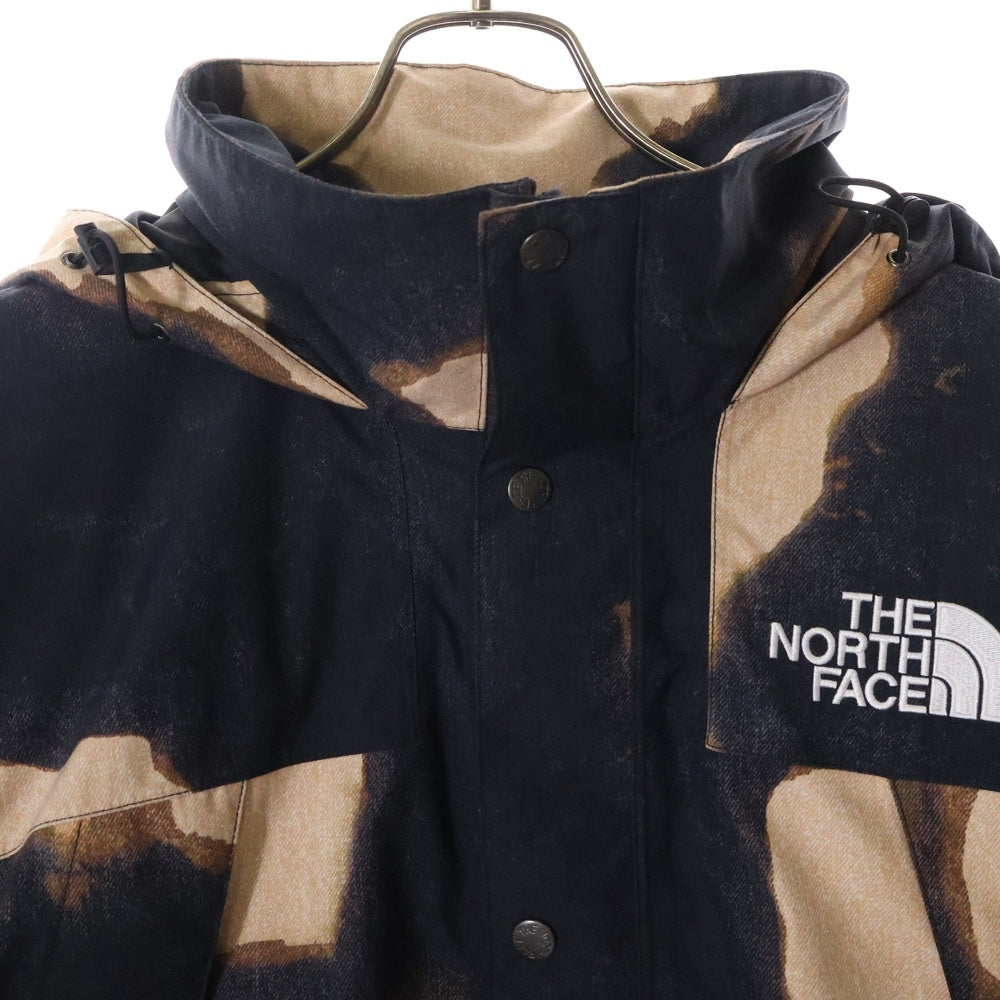 SUPREME(シュプリーム) 21AW ×THE NORTH FACE Bleached Denim Print Mountain Jacket ブリーチデニムプリントマウンテンジャケット ブラック/ブラウン NF0A7WO9
