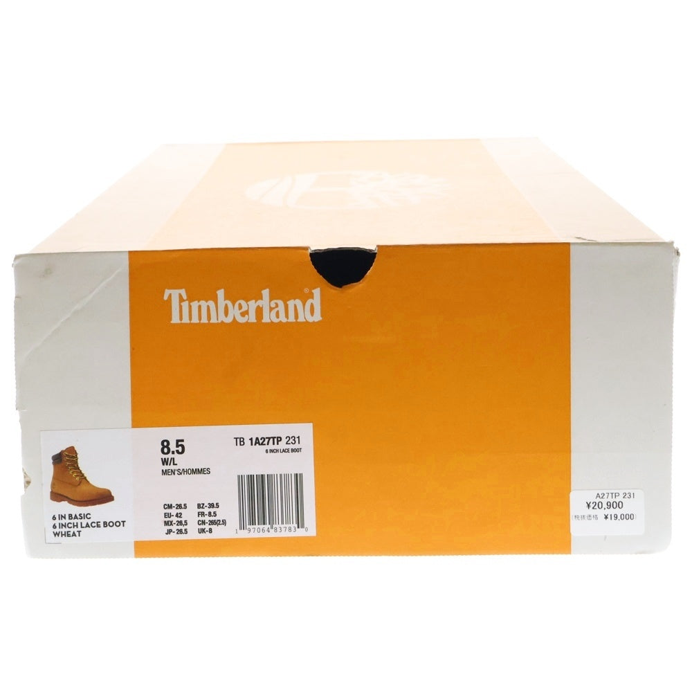Timberland(ティンバーランド) 6INCH PREMIUM WATERPROOF BOOTS プレミアム ウォータープルーフ レースアップブーツ US8.5W/26.5cm TB1A27TP231 ベージュ